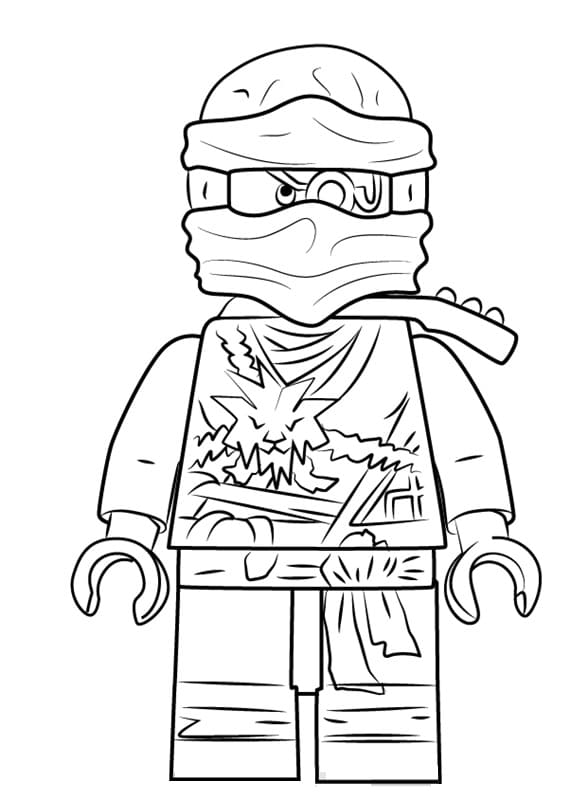 Zane from Ninjago Coloring Page - Free Printable Coloring Pages for Kids