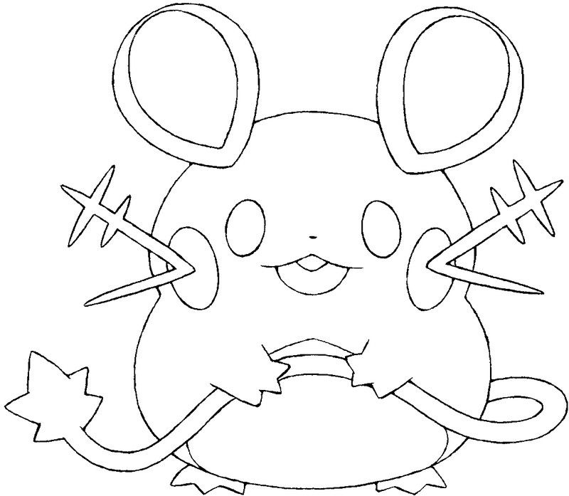 Coloring Pages Pokemon - Dedenne - Drawings Pokemon | Pokemon coloring pages,  Pokemon coloring, Pokemon drawings