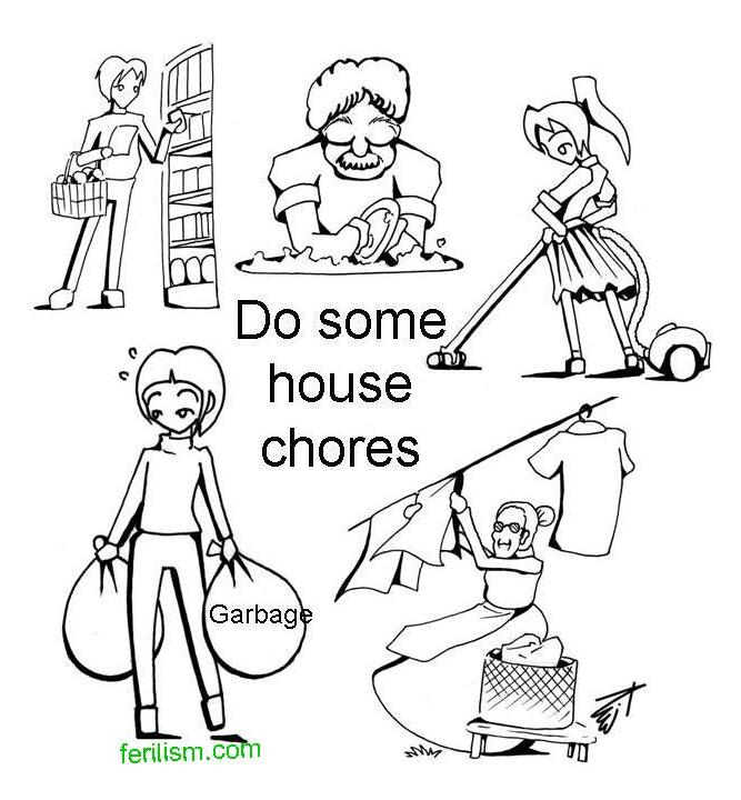 Download Coloring Pages, Kids Doing Chores - Coloring Home