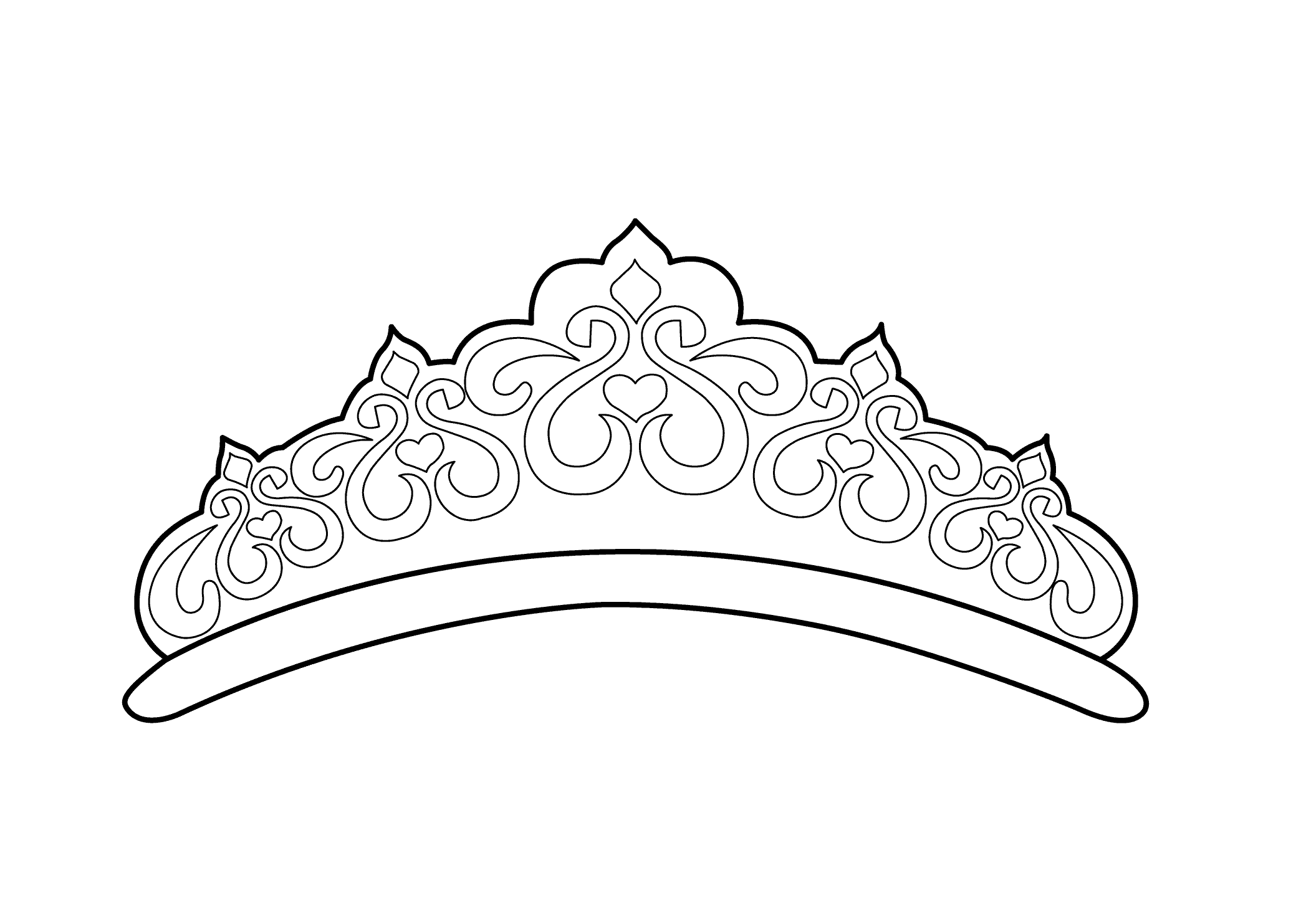 Princess Crown Coloring Pages - Coloring Labs