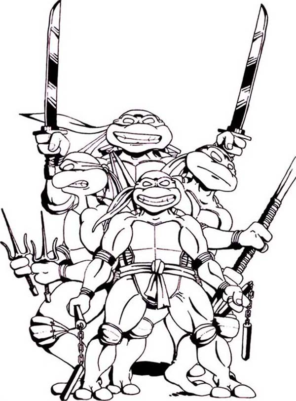 Ninja Turtles Coloring Pages Hello Kids - Coloring Pages