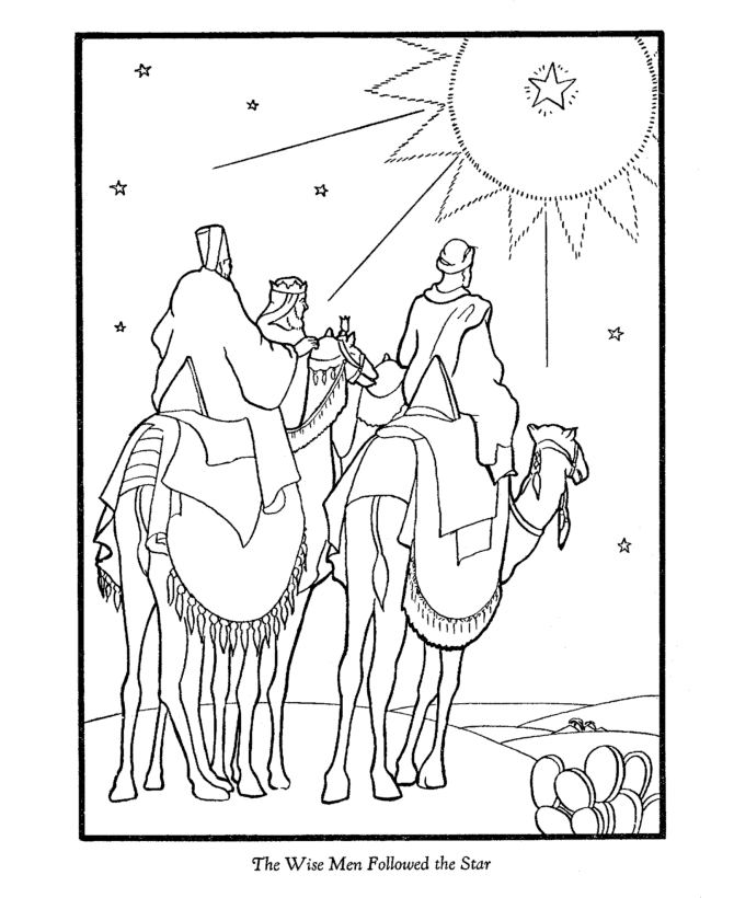 Bible Printables: The Christmas Story Coloring Pages - Three Wise Men