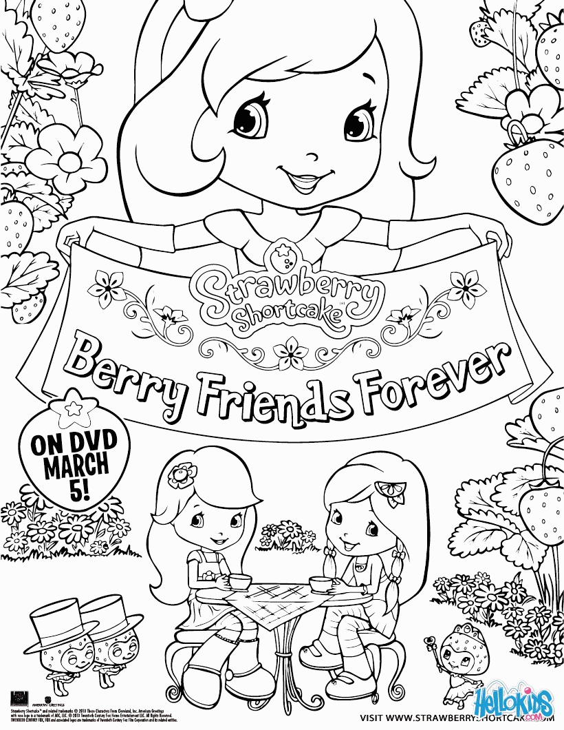 STRAWBERRY SHORTCAKE coloring pages - Berry Friends Forever