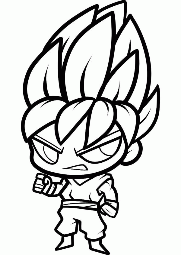 Goku Super Saiyan 4 - Coloring Pages for Kids and for Adults