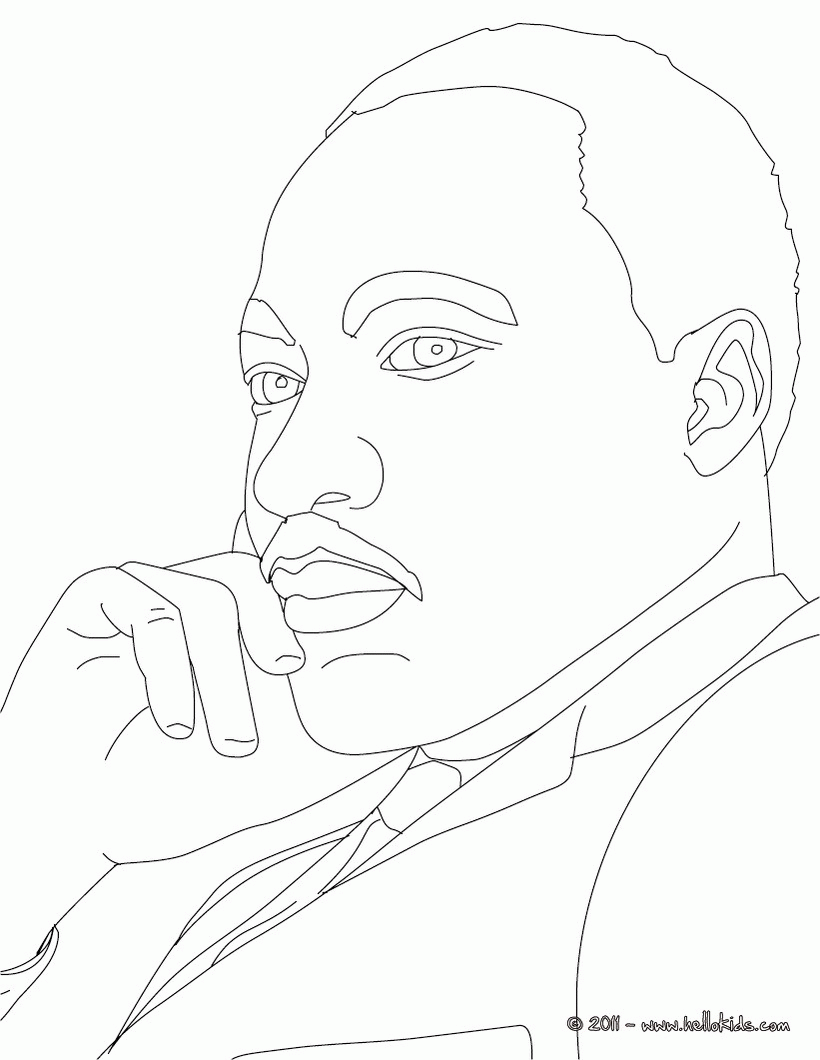 MARTIN LUTHER KING coloring page