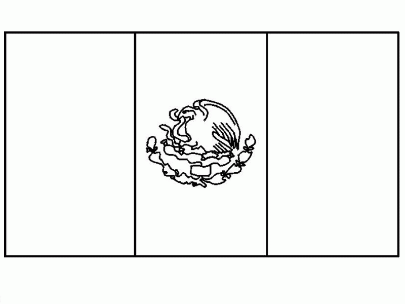Mexican Flag Coloring Page - Coloring Home