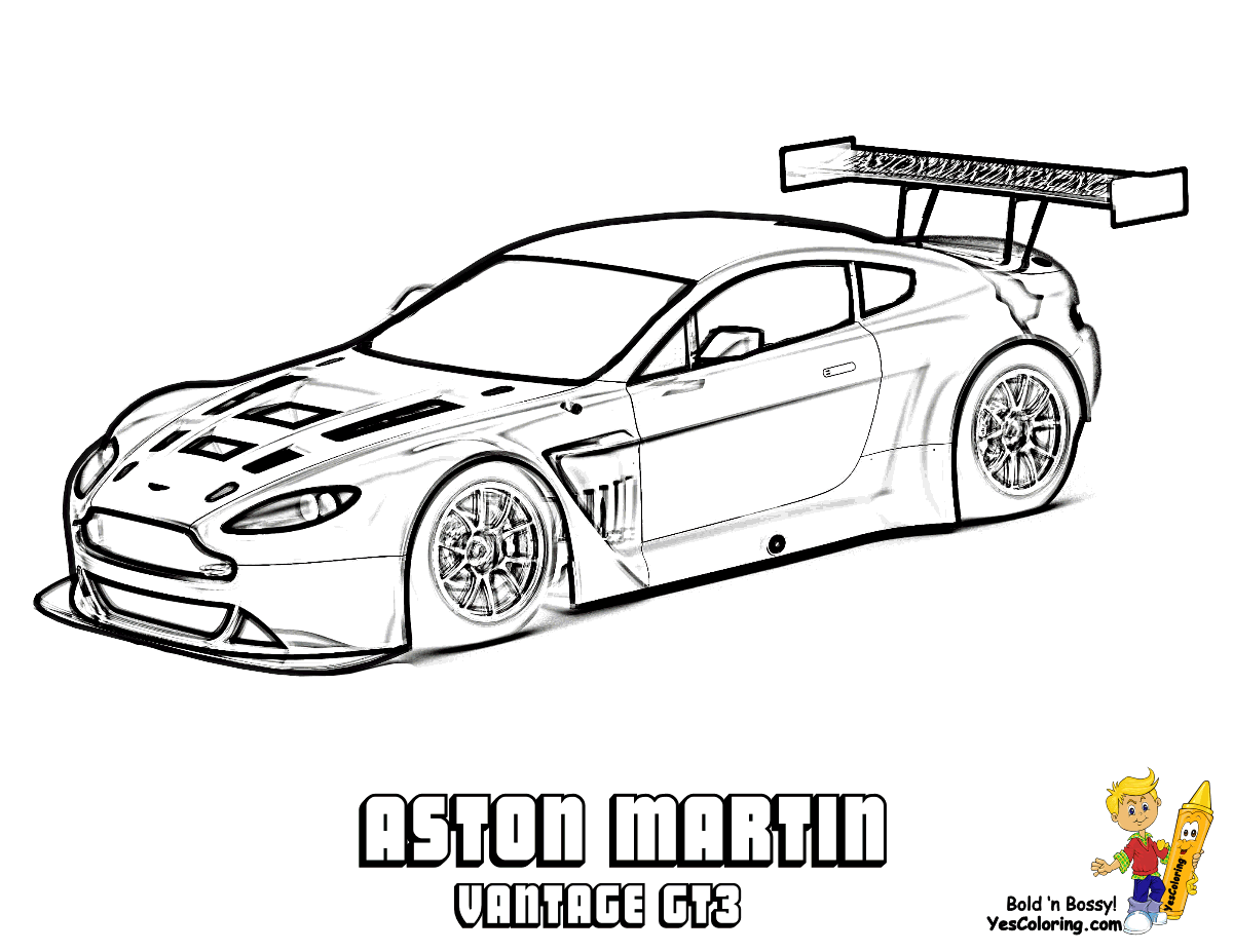 Speeding Car Coloring Pages 2