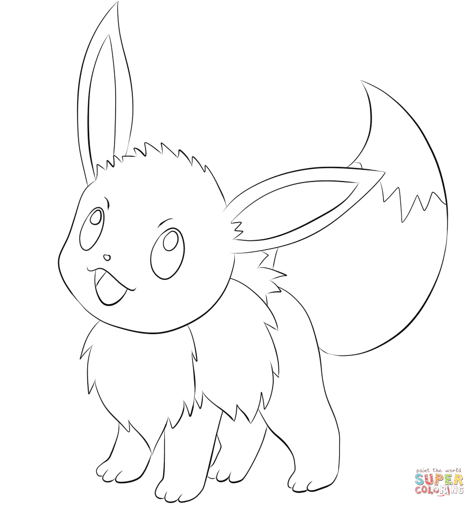 Eevee coloring page | Free Printable Coloring Pages