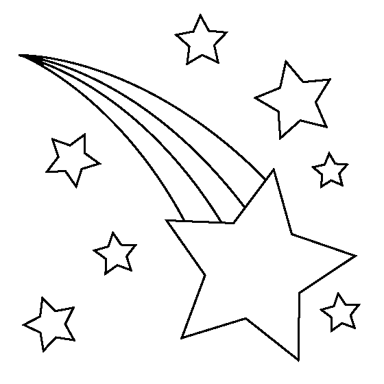 Shooting Star Coloring Page