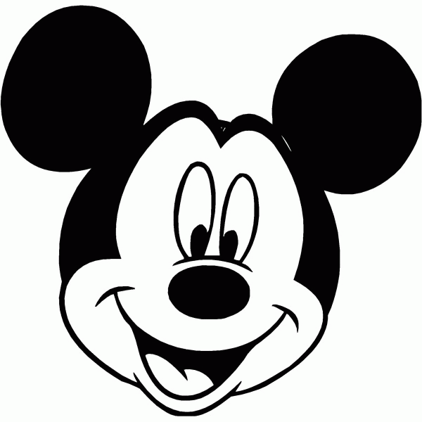 Mickey Mouse Face Coloring Page