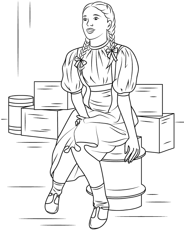 Dorothy Gale Coloring Pages - Wizard of Oz Coloring Pages - Coloring Pages  For Kids And Adults