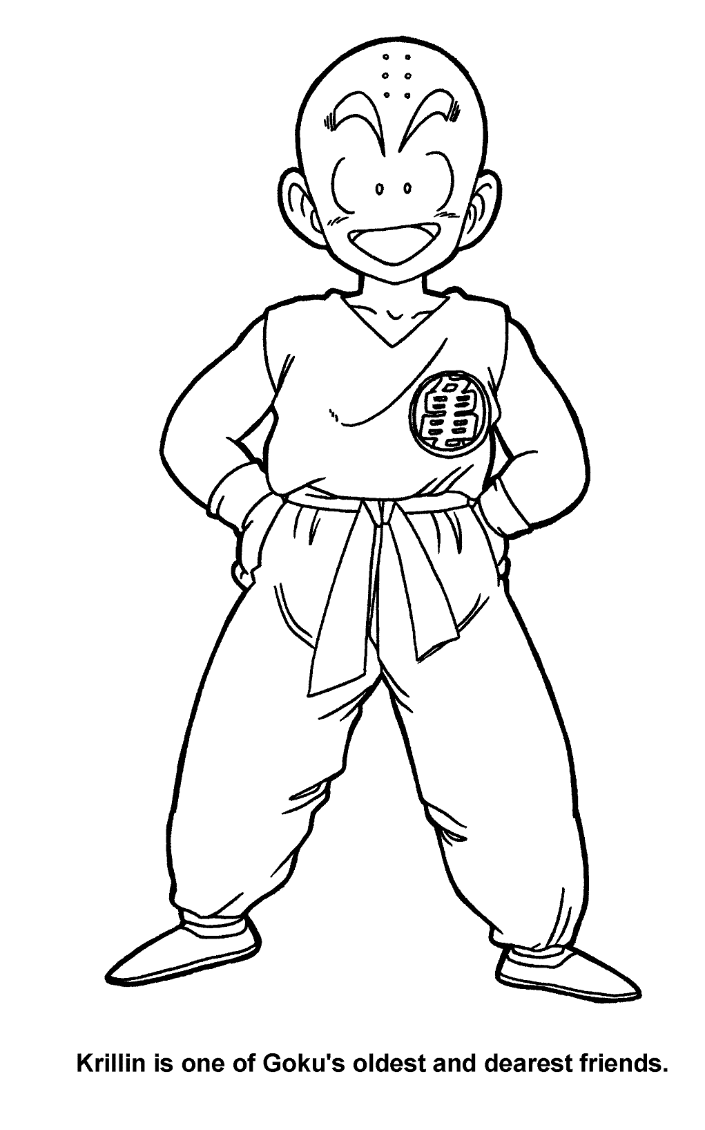 Krillin from Dragon Ball Z Coloring Pages - Dragon Ball Z Coloring Pages - Coloring  Pages For Kids And Adults