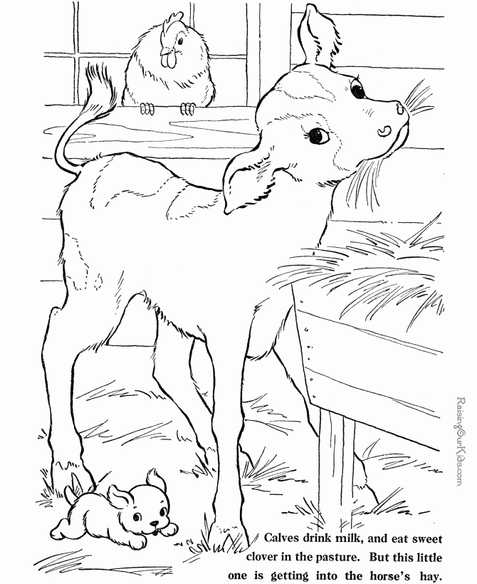 Lore Free Coloring Pages Of Kids Farm Animals, Saved Farm Animals ...