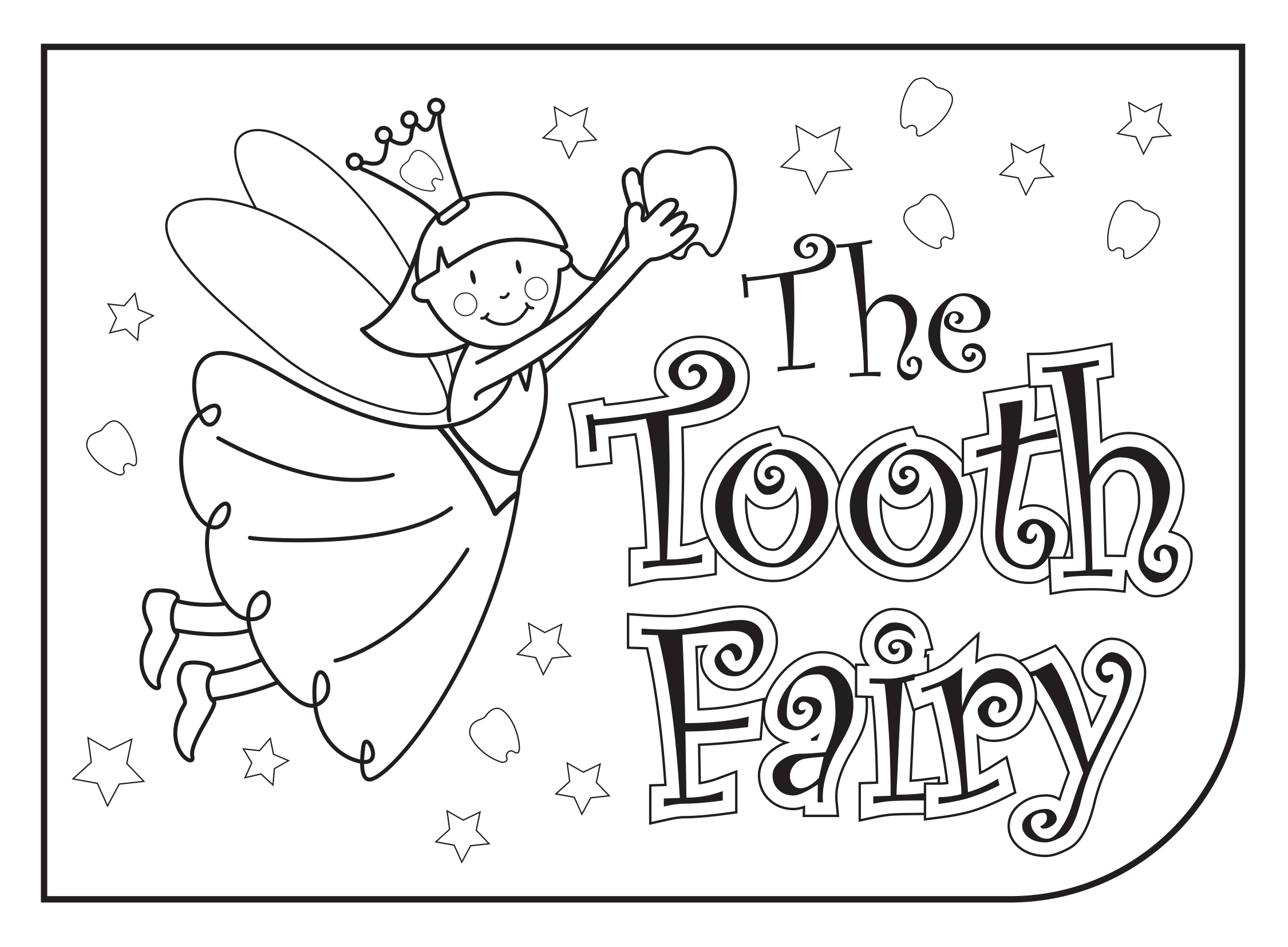 Tooth Fairy Coloring Pages - Get Coloring Pages