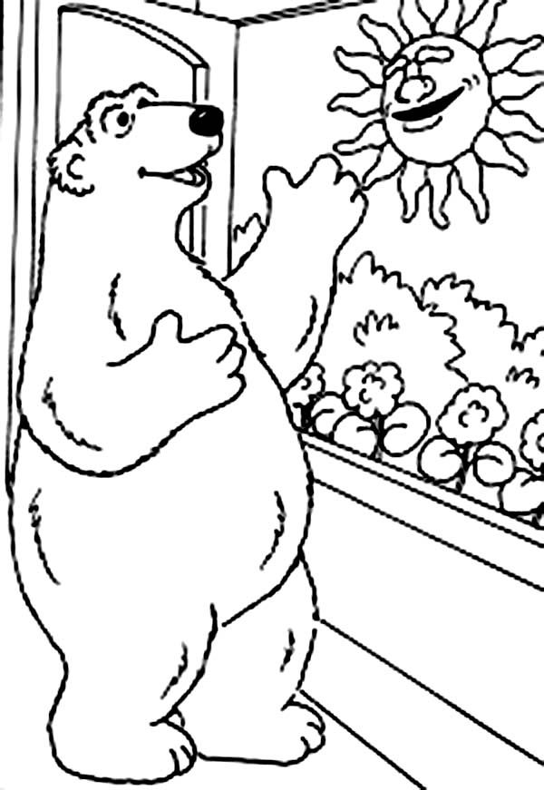 bear and big blue house drawing - Clip Art Library