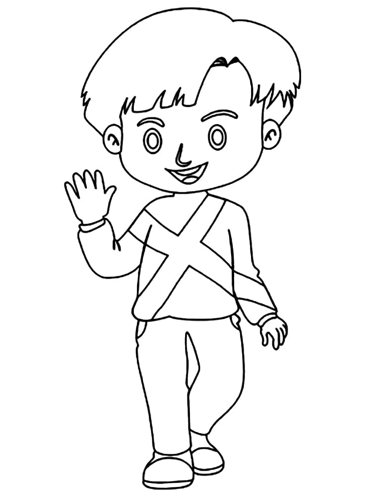 Finnish Boy Coloring Page - Free Printable Coloring Pages for Kids