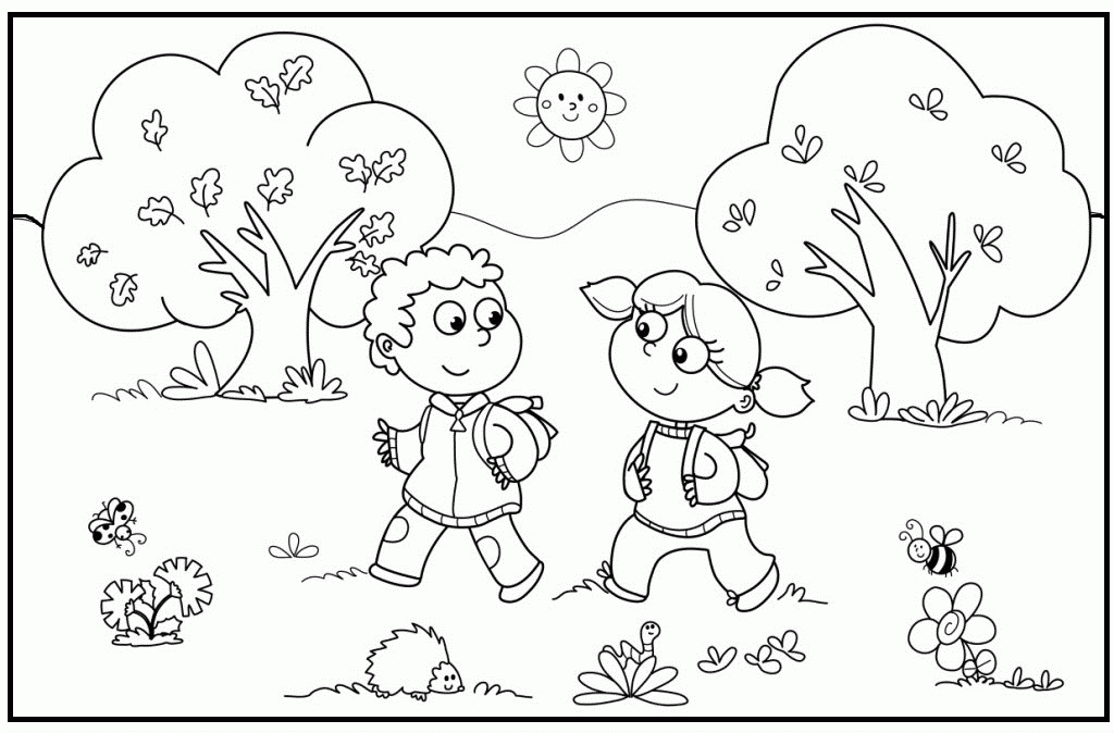 Park Coloring Page Coloring Home