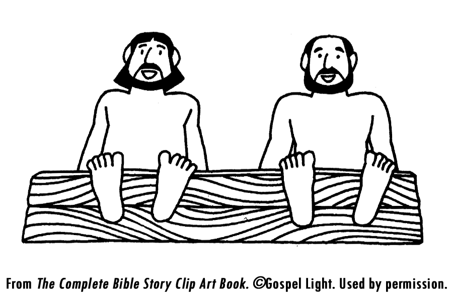 Paul And Silas In Prison Coloring Page - Coloring Pages for Kids ...