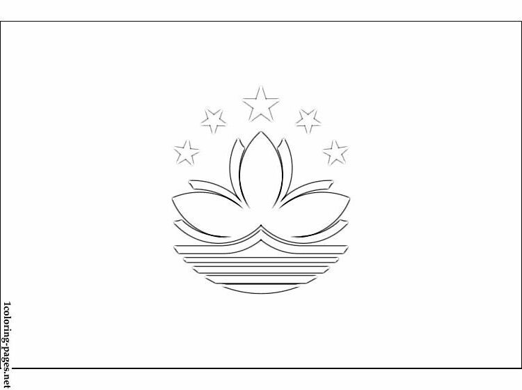 Macau flag coloring page | Coloring pages
