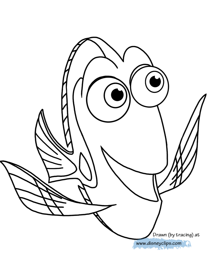Finding Dory Printable Coloring Pages | Disney Coloring Book - Coloring
