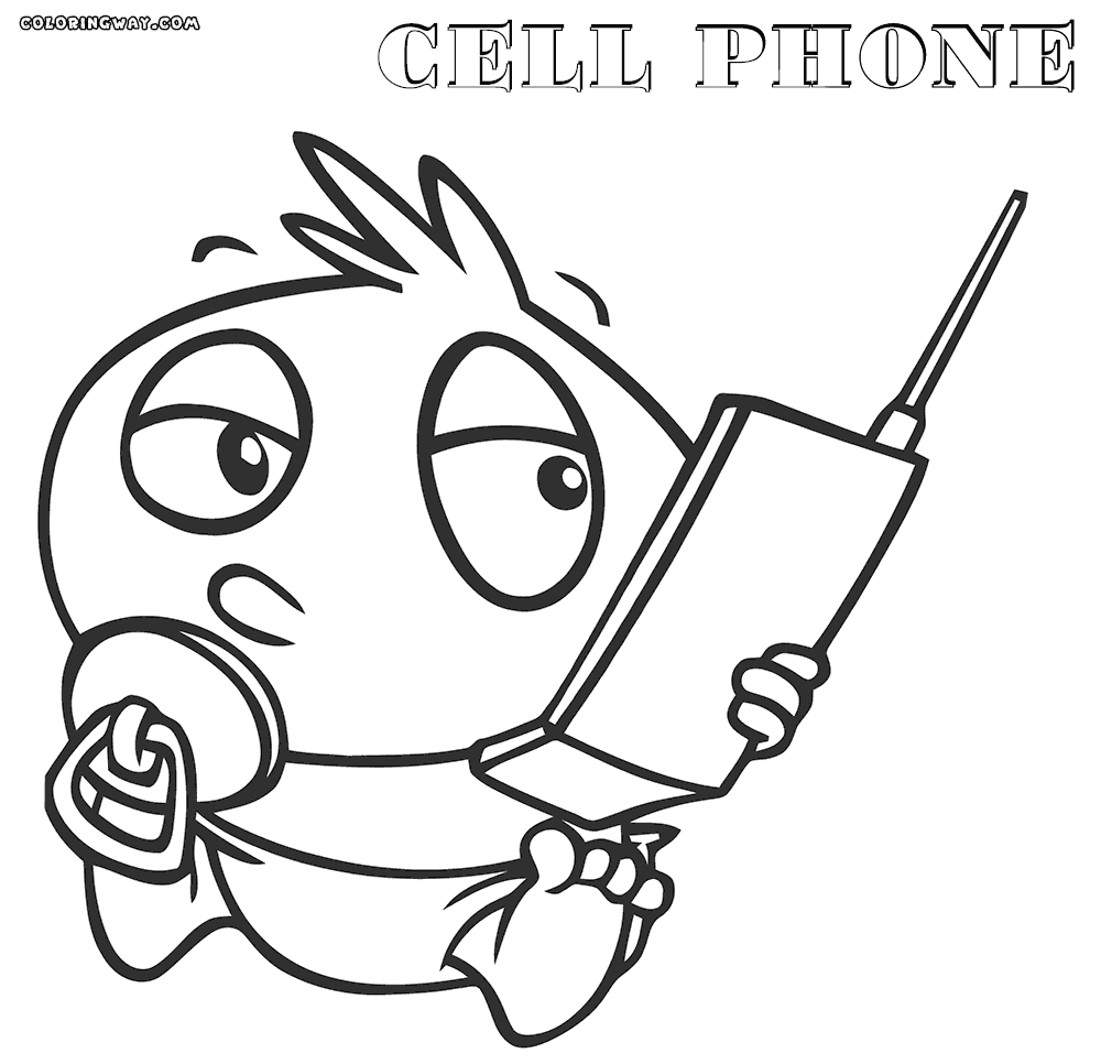 Phone coloring pages | Coloring pages to download and print