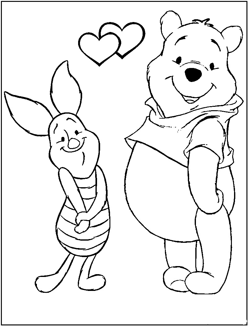 Friends And Winnie The Pooh Coloring Pages By Winnie The Pooh ...