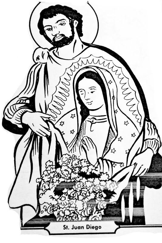 Saint Juan Diego and Virgin of Guadalupe coloring pages ...