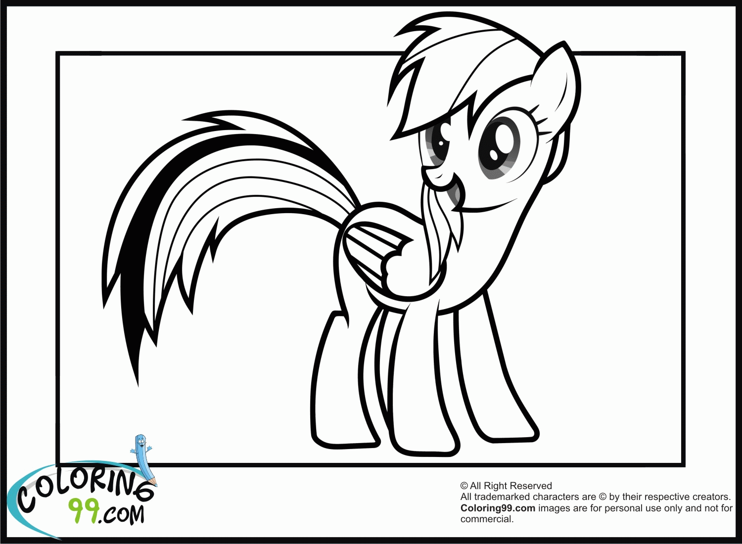 Coloring Page Rainbow Dash Coloring Page My Little Pony Coloring ...