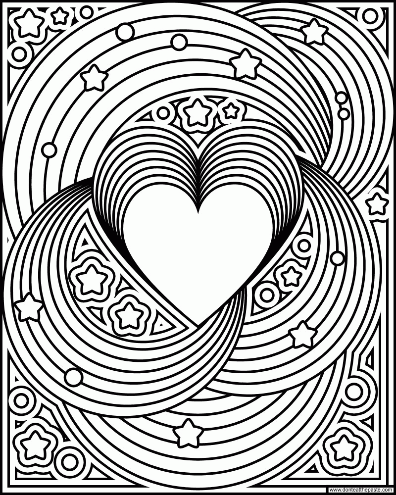 Don't Eat the Paste: Rainbow Love coloring page