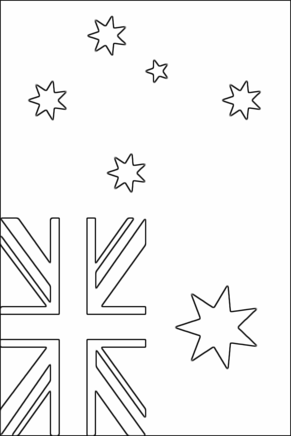 Australian flag coloring page - Free Printable Coloring Pages