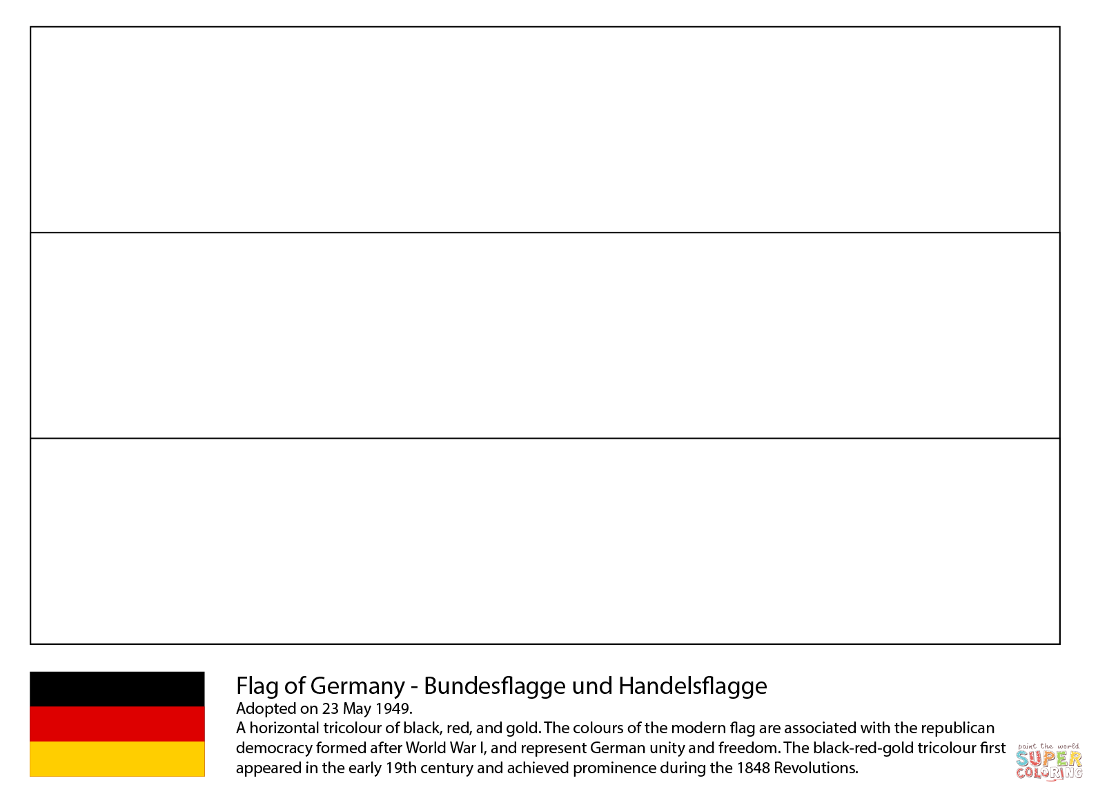 Flag of Germany coloring page | Free Printable Coloring Pages