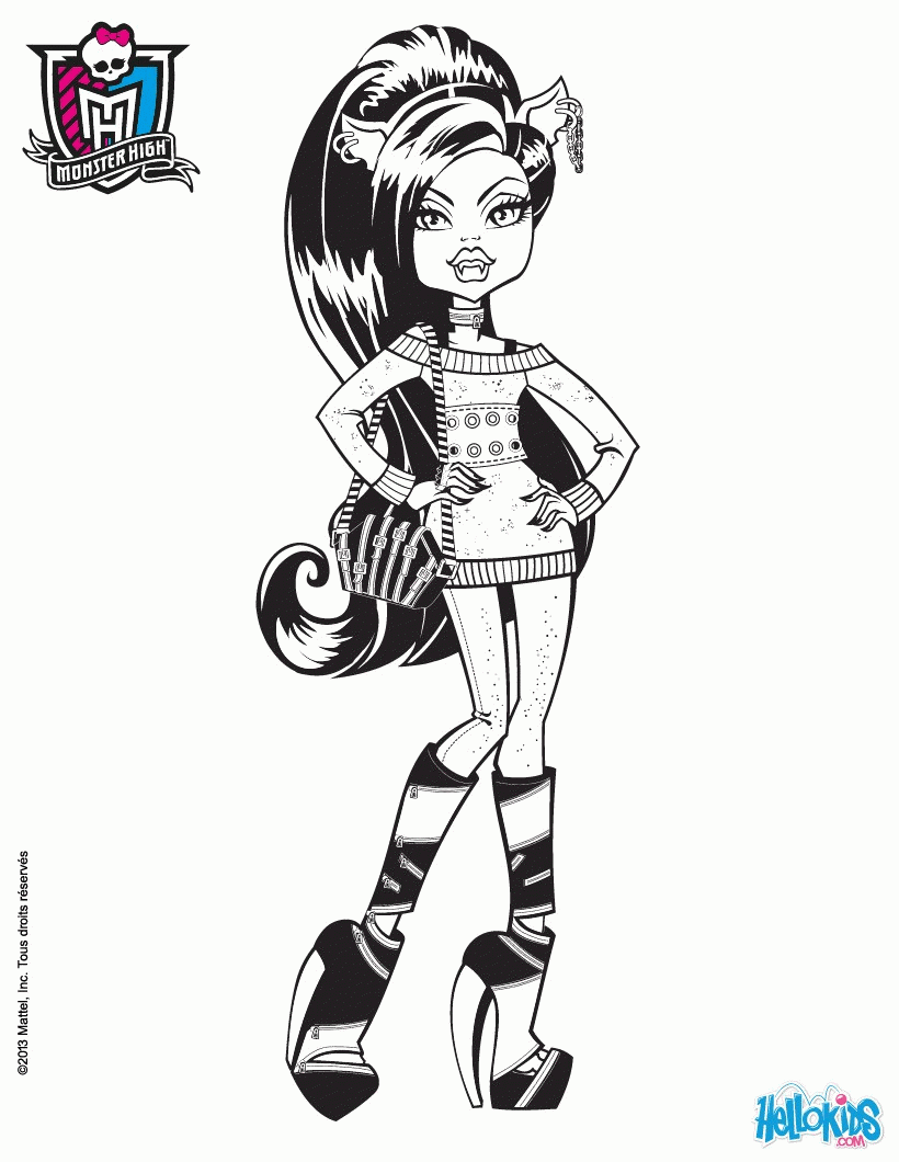 monster high 13 wishes frankie coloring pages