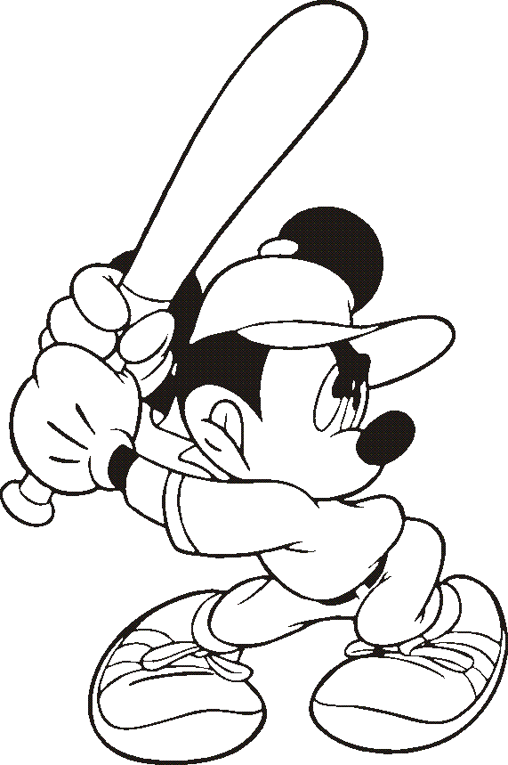 Mickey Good at Sports Coloring Page | Boys pages of ...
