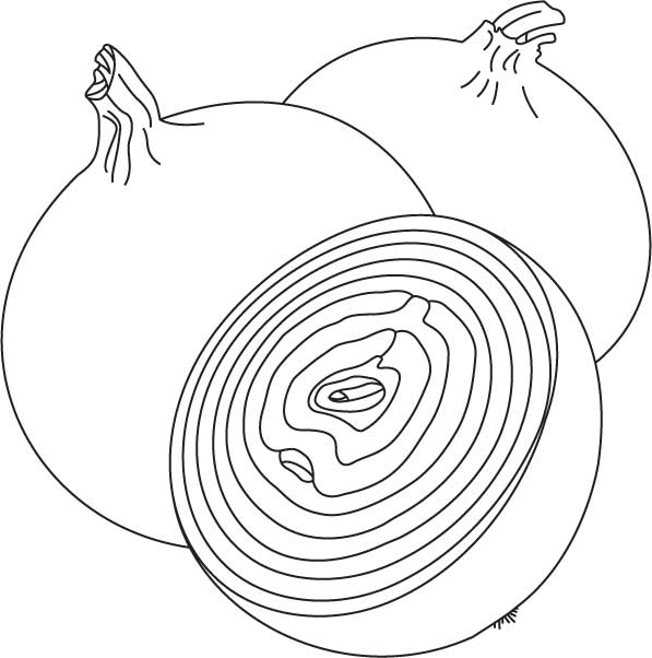 Red onions coloring page | Download Free Red onions coloring page for kids  | Best Coloring Pages