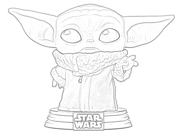 The Holiday Site Coloring Pages Of Baby Yoda Of The Mandalorian Coloring Home