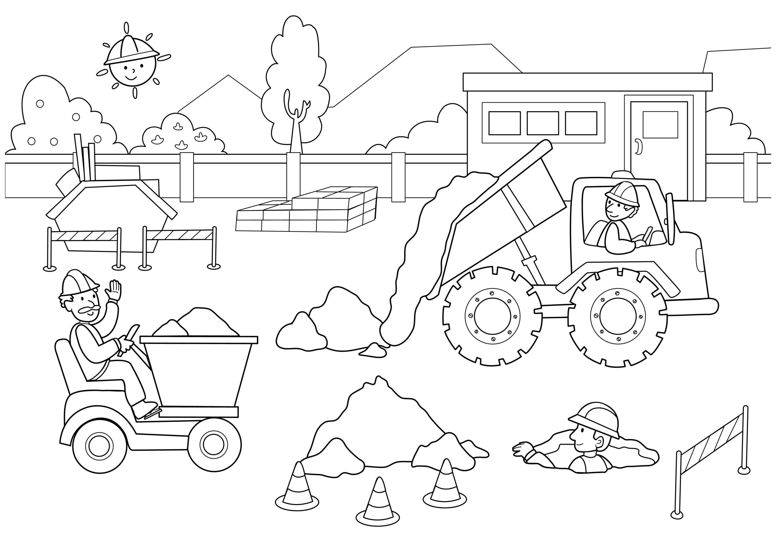 Coloring ~ Amazing Construction Coloring Pages Photo Inspirations Page  Theme Amazing Construction Coloring Pages Photo Inspirations. Construction  Hat Coloring Pages For Preschool. Printable Coloring Pages For Kids.  Construction Hat Coloring Pages.