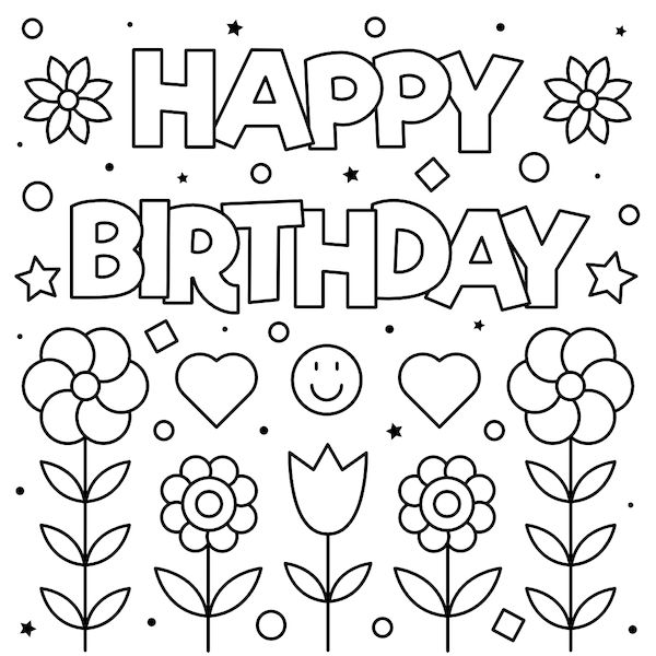Free Printable Birthday Cards for Everyone | Free printable birthday cards, Happy  birthday coloring pages, Birthday coloring pages