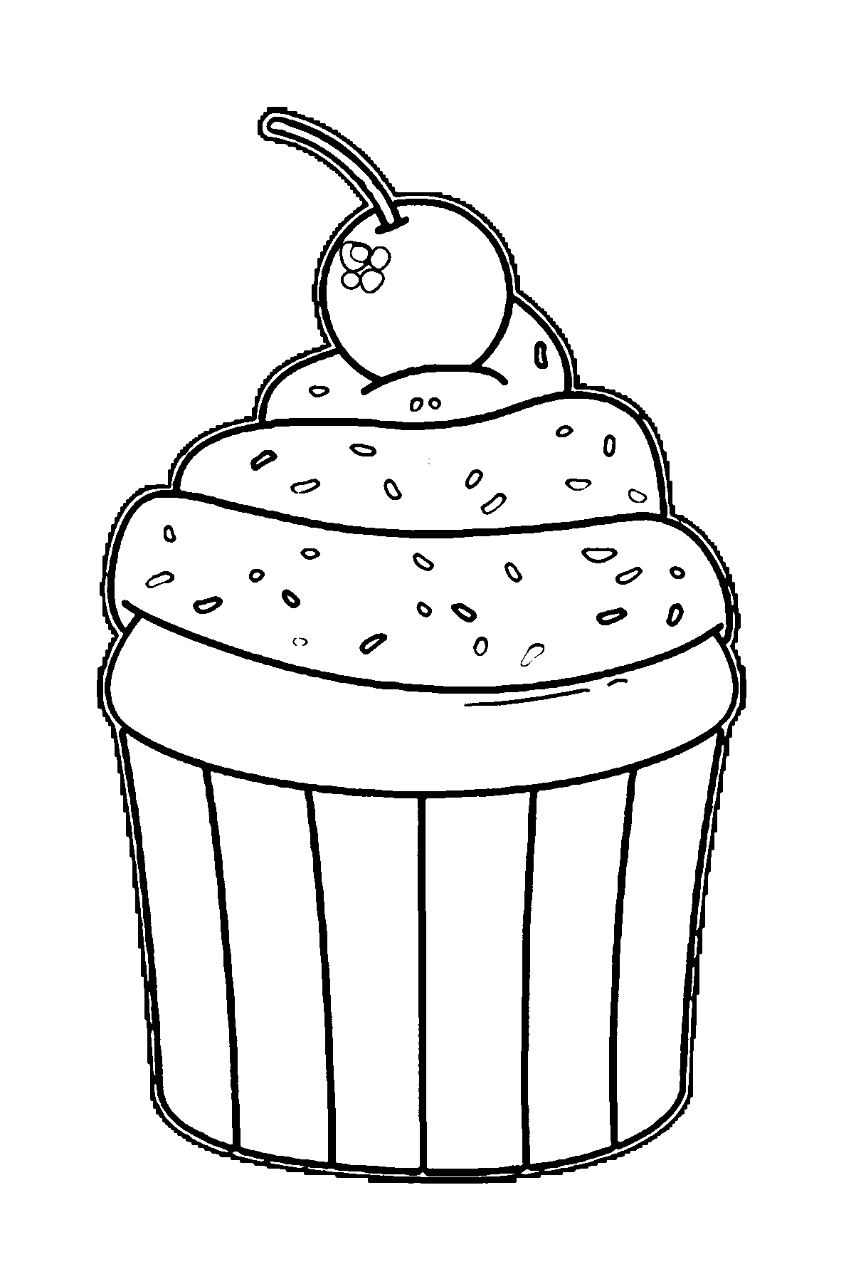 Cupcake Cup Cake Coloring Page 15 | Wecoloringpage