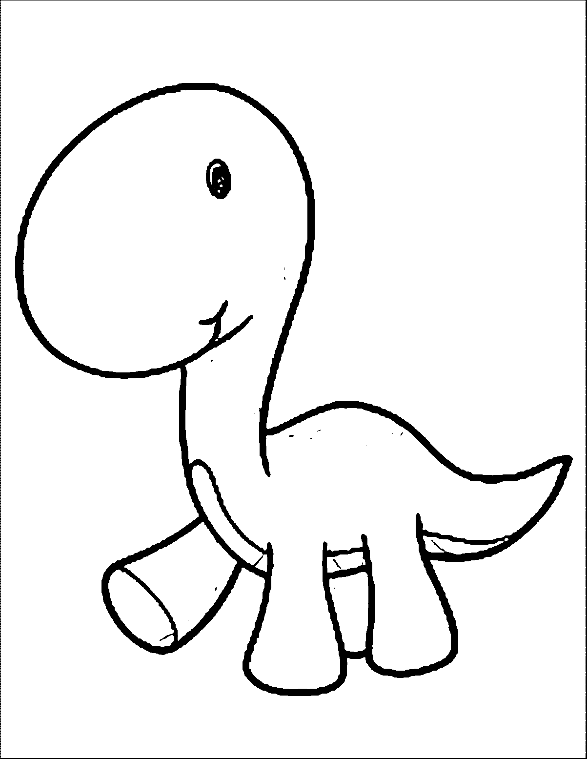 Baby Dinosaur Cartoon  Coloring Page ... - Coloring Home
