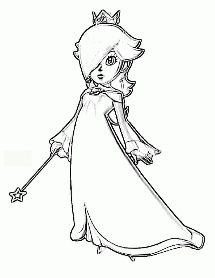 Printable Princess Peach Coloring Pages - Coloring Home