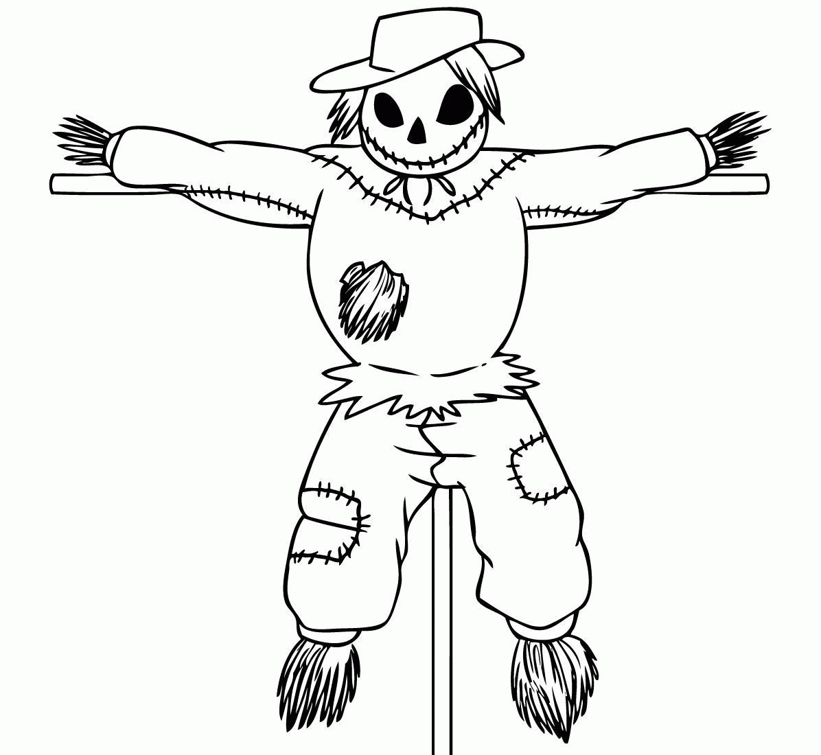 Printable Scarecrow Coloring Pages | Coloring Me
