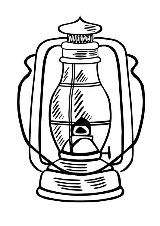 Coloring Page oil lamp - free printable coloring pages