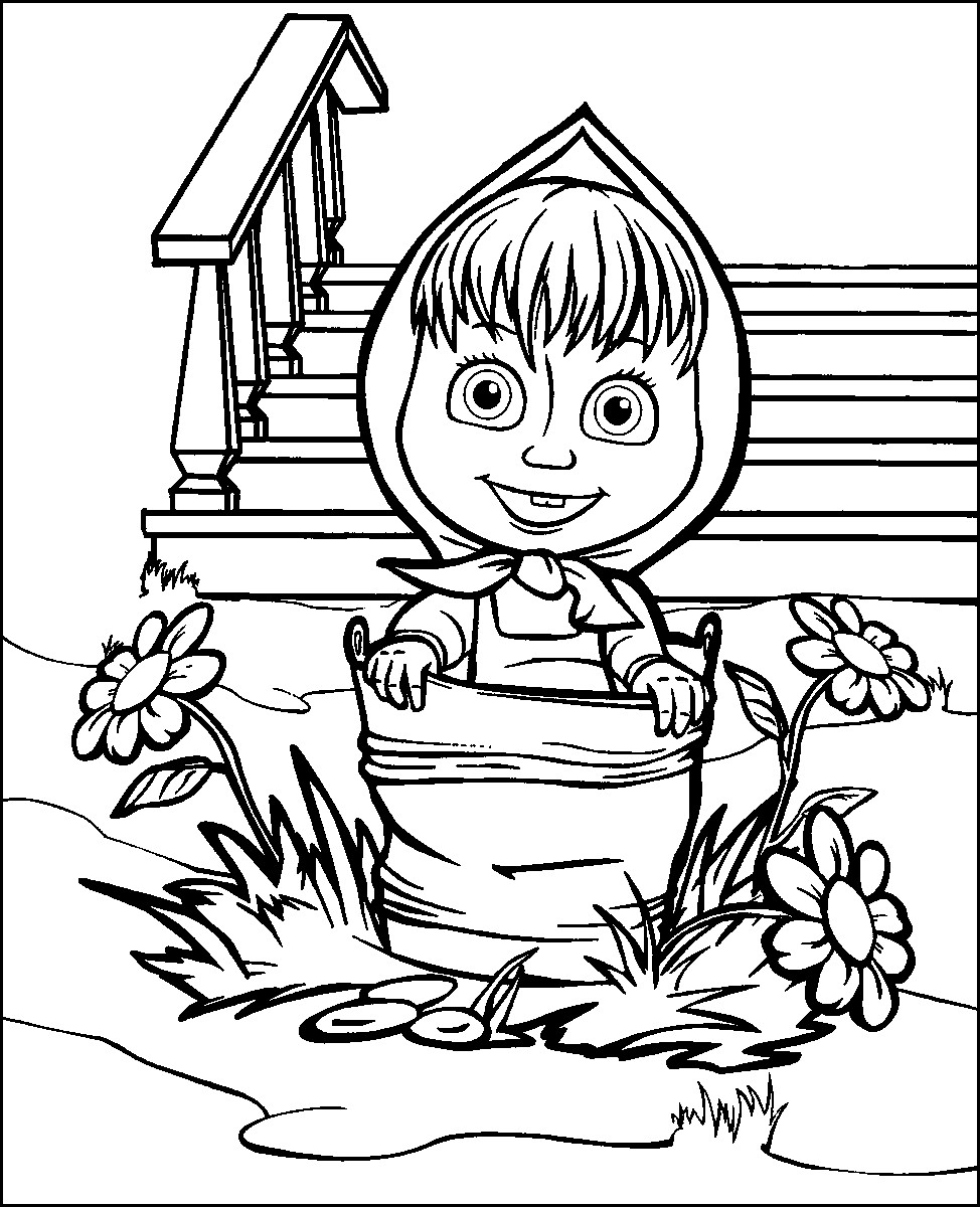 Coloring Pages : Masha And The Bearoloring Pages Photo ...
