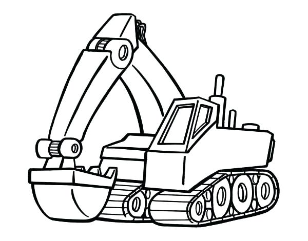 Digger Truck Coloring Pages