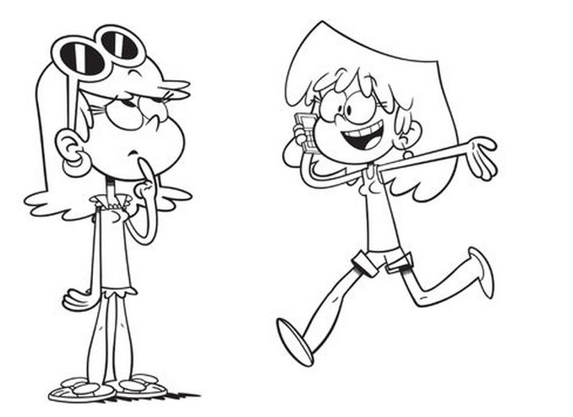 Coloring page The Loud House : Leni and Lori 6