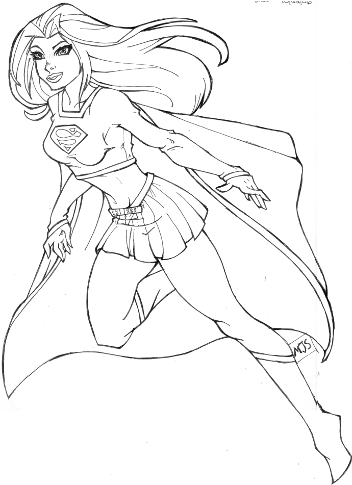 Supergirl Coloring Pages Coloring Home
