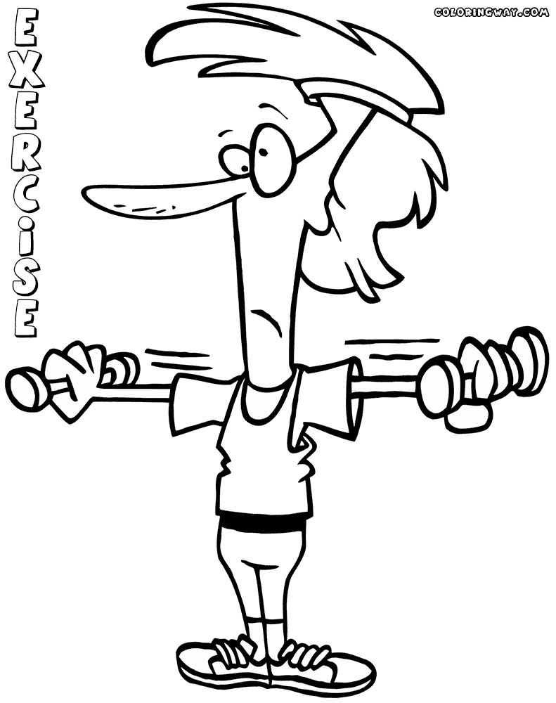 Exercise coloring pages | Coloring pages to download and print