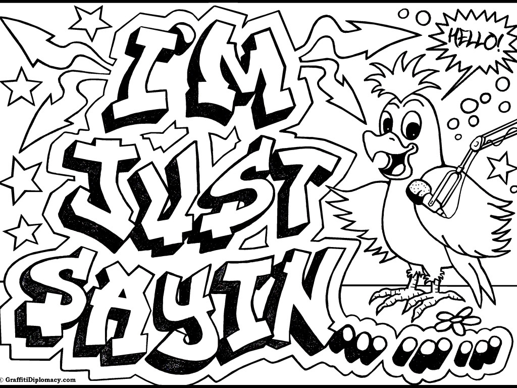 Top Graffiti Words Coloring Pages For Teenagers Photos ...