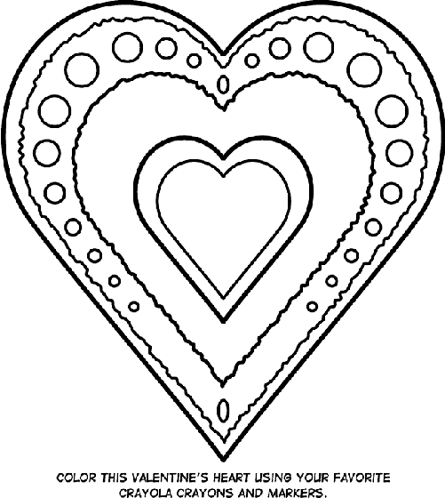 Valentine's Heart Coloring Page | crayola.com