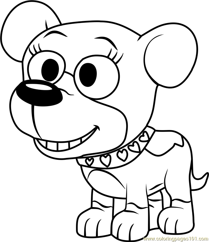 Pound Puppies Cupcake Coloring Page for Kids - Free Pound Puppies Printable Coloring  Pages Online for Kids - ColoringPages101.com | Coloring Pages for Kids